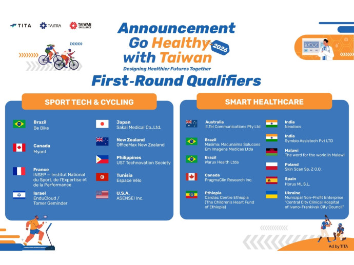 Shaping the Future of Global Health: 'Go Healthy with Taiwan 2026' Unveils Top 20 Innovators from 62 Nations