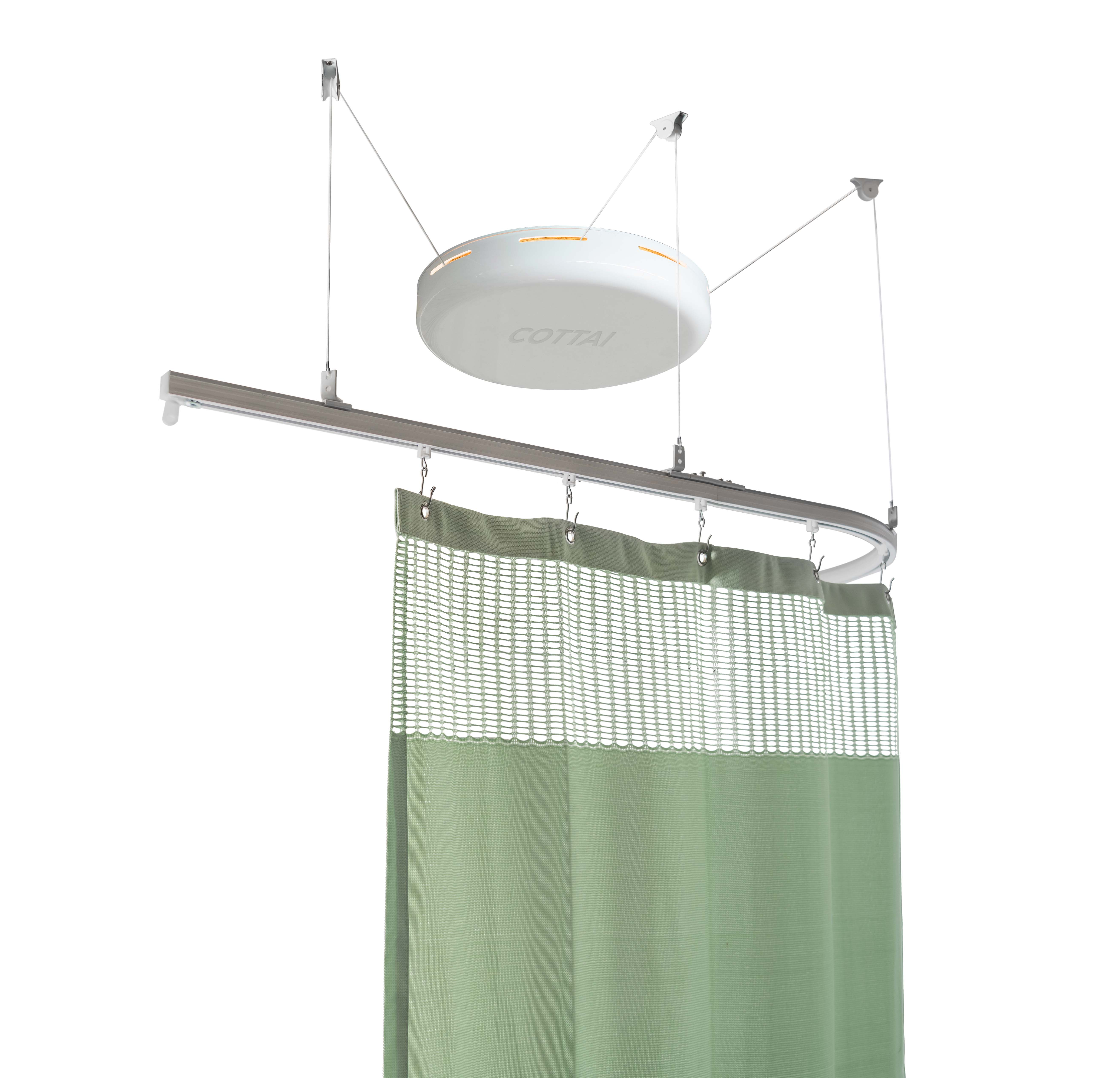Auto lift up/down medical curtain module
