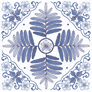 Qing Hua Ci Glazed Porcelain Tile / White Horse Ceramic Co., Ltd.