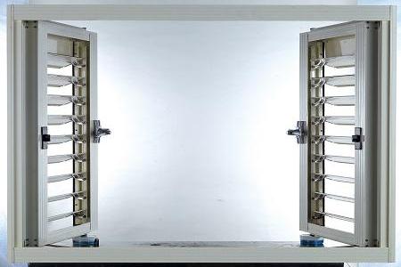 Center-column-free Casement Louver Door / JING FA ALUMINUM CO.,LTD
