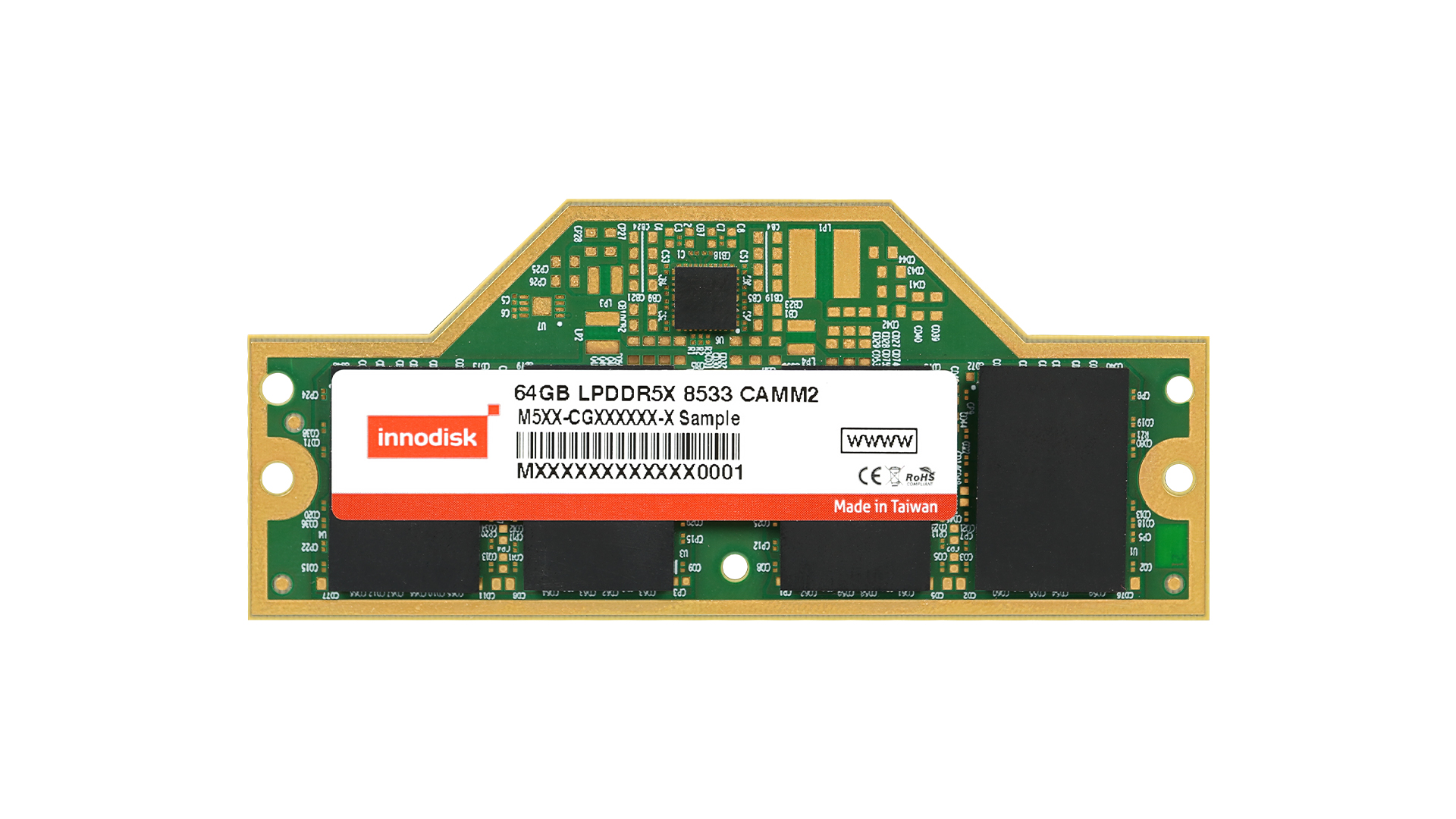 LPDDR5X 8533 64GB 低消費電力圧縮アタッチドメモリモジュール (LPCAMM2)